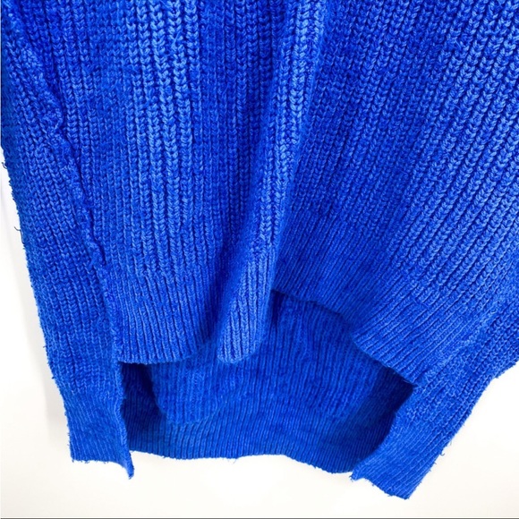 FREE PEOPLE Sunday V Neck Sweater Blue NWT - Picture 4 of 14